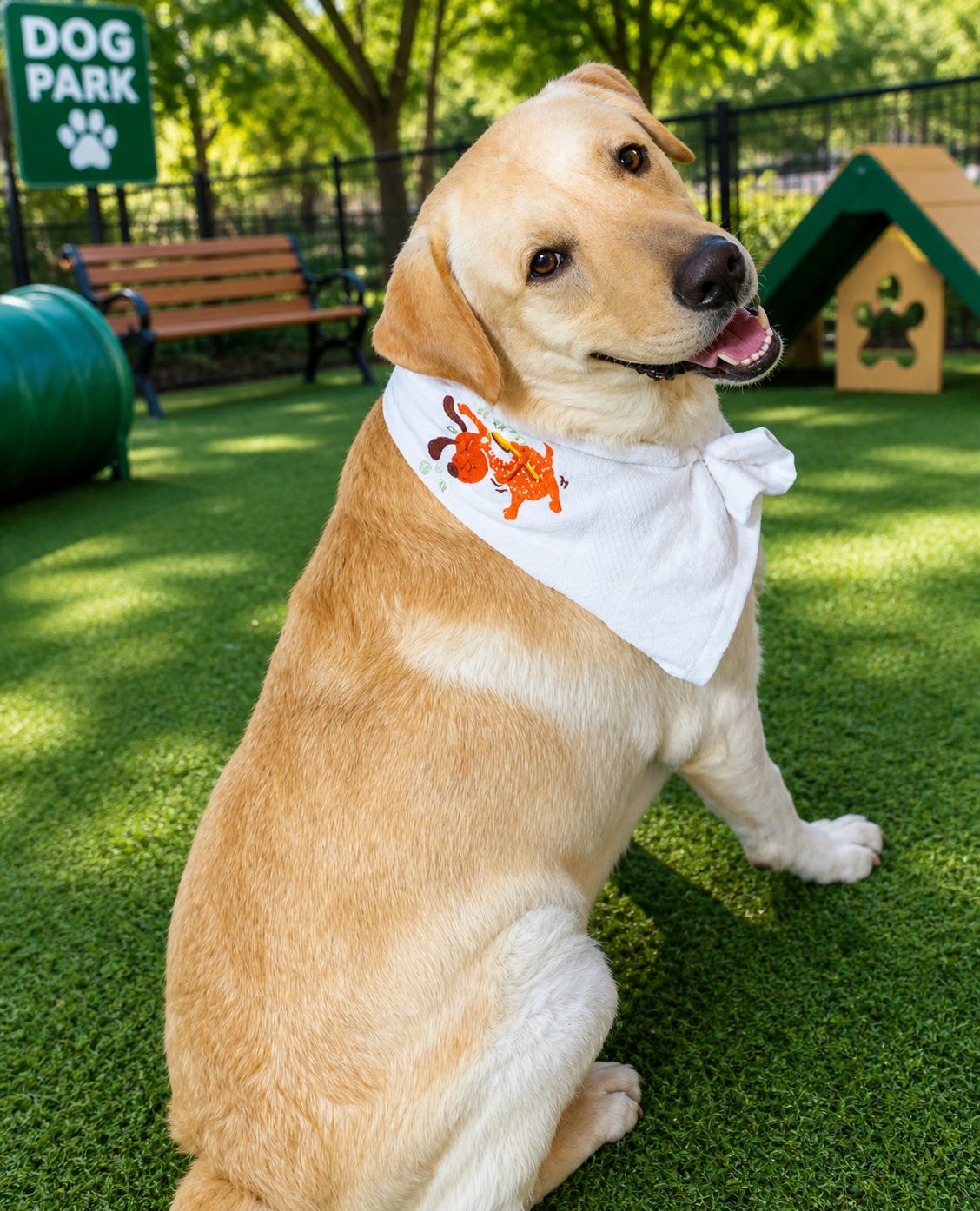 Happy labrador retriever